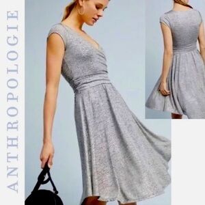 Maeve Anthropologie silver/black shimmery dress